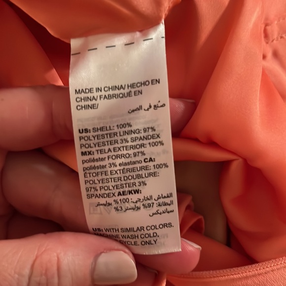 Peach colored peplum strapless top from WHBM - Picture 5 of 6